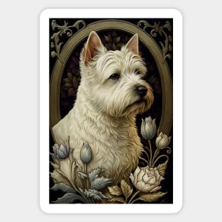 West Highland White Terrier - Art Nouveau Style Sticker